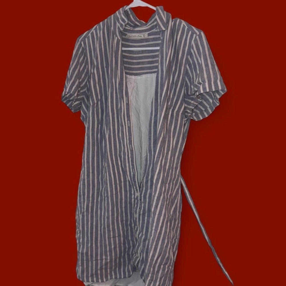 BLUE & WHITE STRIPES DRESS